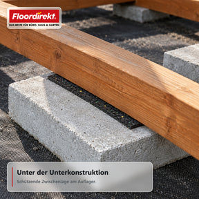 Terrassenpad auf Rolle | Bautenschutz aus Gummigranulat | 8 cm breit & 5 mm stark | 5–30 m