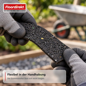 Terrassenpad auf Rolle | Bautenschutz aus Gummigranulat | 8 cm breit & 5 mm stark | 5–30 m