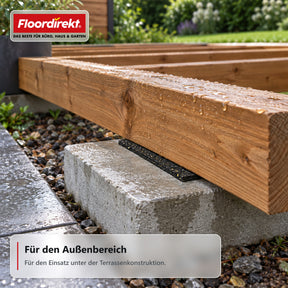 Terrassenpad auf Rolle | Bautenschutz aus Gummigranulat | 8 cm breit & 5 mm stark | 5–30 m