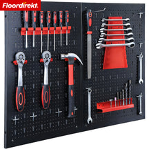 Werkzeugwand | Parker | Lochwand Set aus Metall mit Zubehör | Werkzeughalter für Werkstatt & Garage