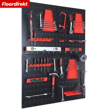 Werkzeugwand | Parker | Lochwand Set aus Metall mit Zubehör | Werkzeughalter für Werkstatt & Garage