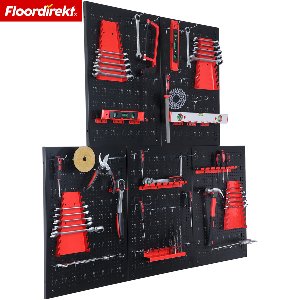 Werkzeugwand | Parker | Lochwand Set aus Metall mit Zubehör | Werkzeughalter für Werkstatt & Garage