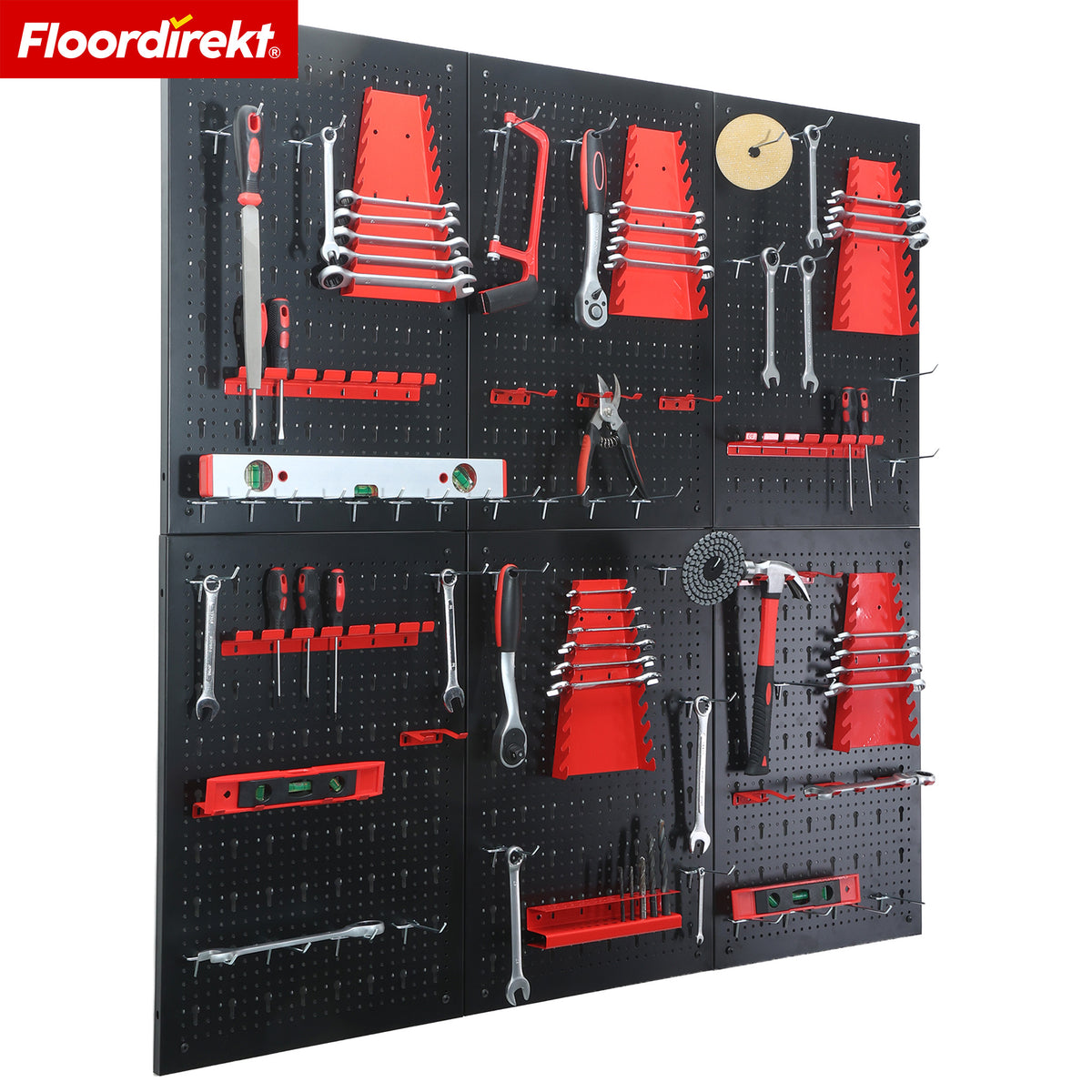 Werkzeugwand | Parker | Lochwand Set aus Metall mit Zubehör | Werkzeughalter für Werkstatt & Garage