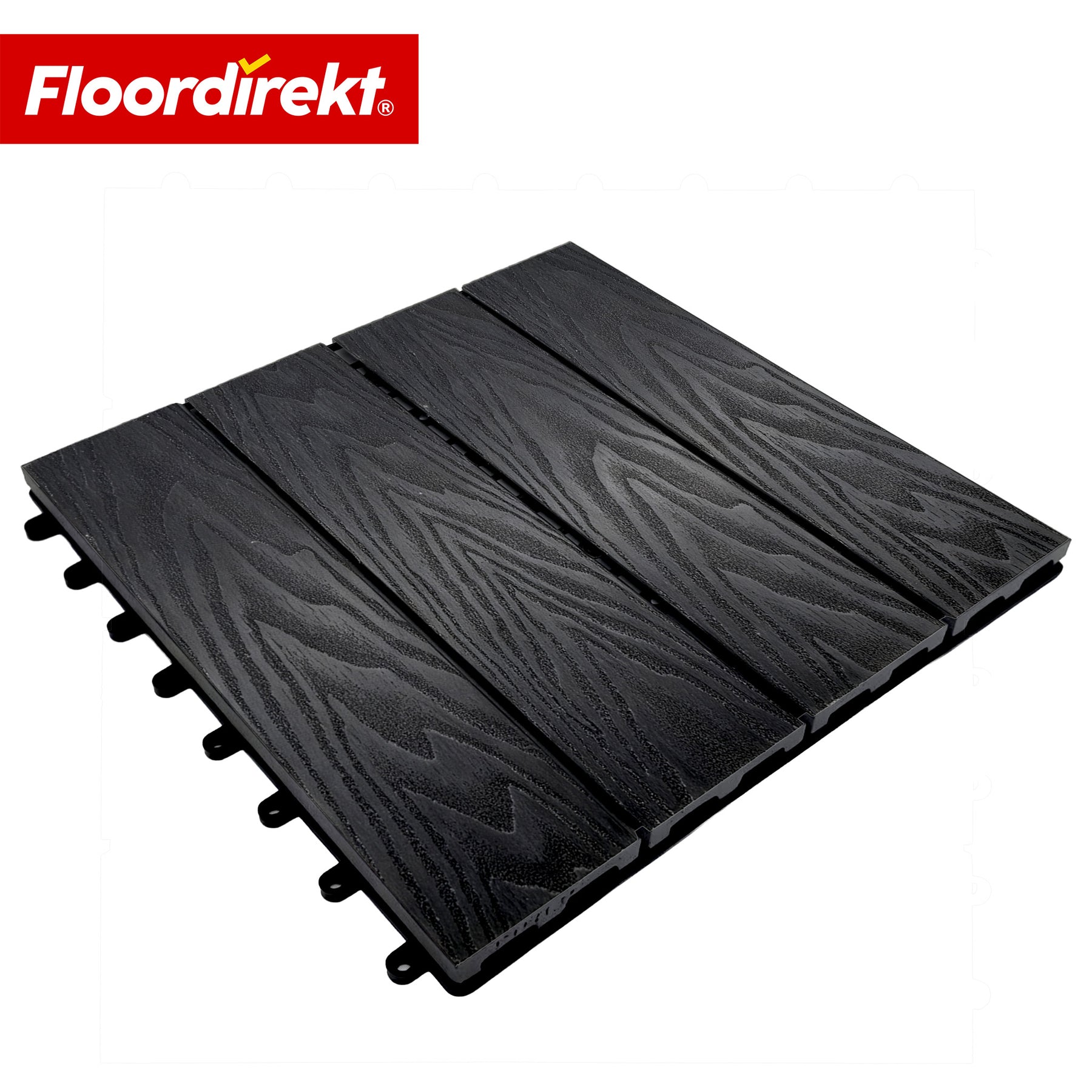 WPC-Terrassenfliese | Noble 3D | Moderne Klickfliese 30 x 30 cm für Balkon & Terrasse