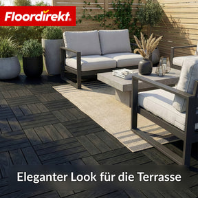 WPC-Terrassenfliese | Noble 3D | Moderne Klickfliese 30 x 30 cm für Balkon & Terrasse