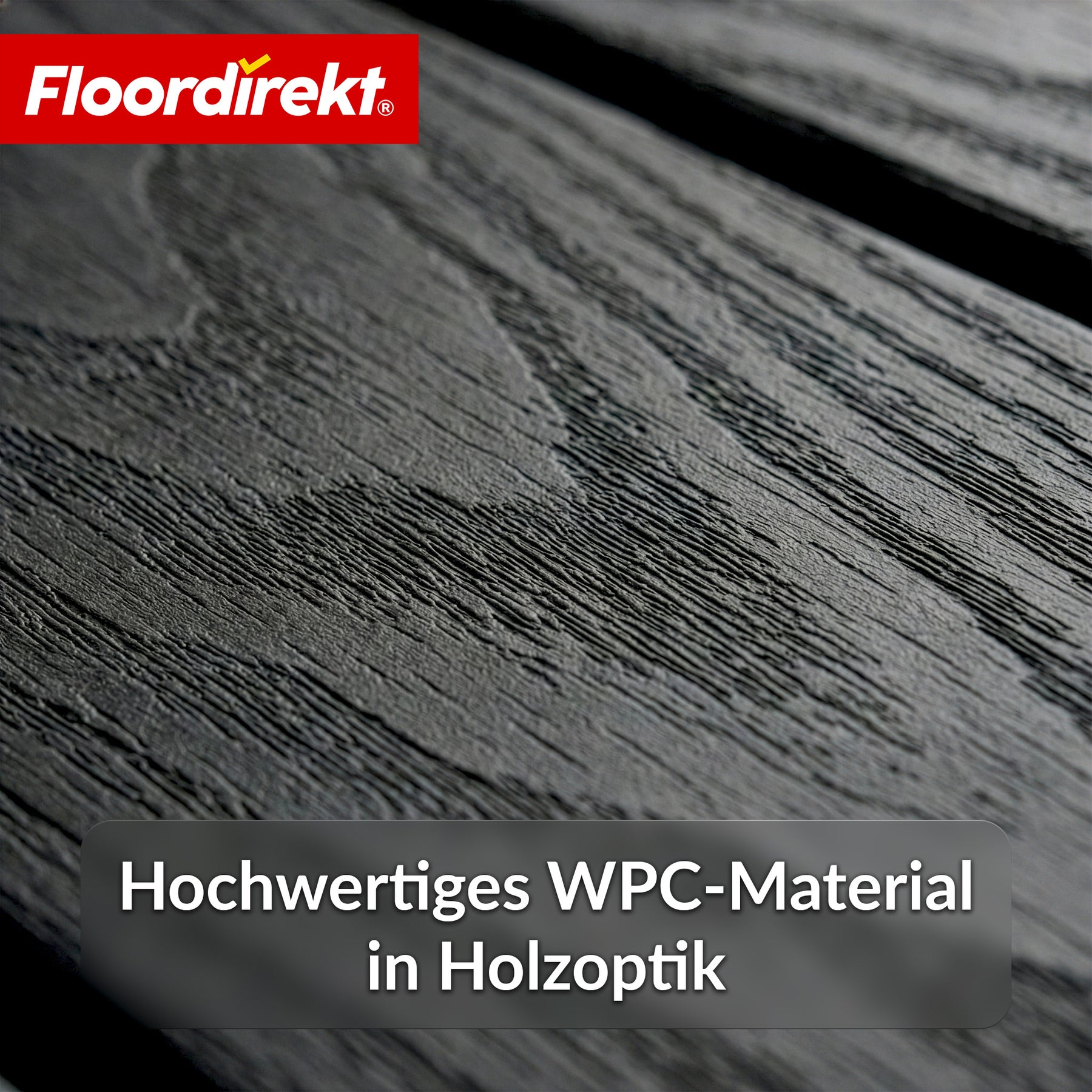 WPC-Terrassenfliese | Noble 3D | Moderne Klickfliese 30 x 30 cm für Balkon & Terrasse