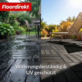 WPC-Terrassenfliese | Noble 3D | Moderne Klickfliese 30 x 30 cm für Balkon & Terrasse