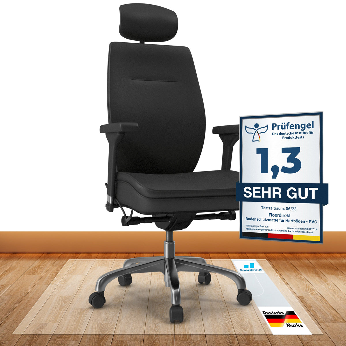 ✂ Bodenschutzmatte für Hartböden | Neo Plus | Transparent | Zuschnitt