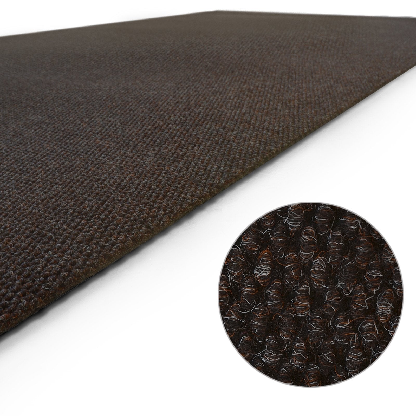 Strukturierte Fußmatte Gummi 120 cm breit 3 mm dick schwarz Gummi 80 x 120  cm