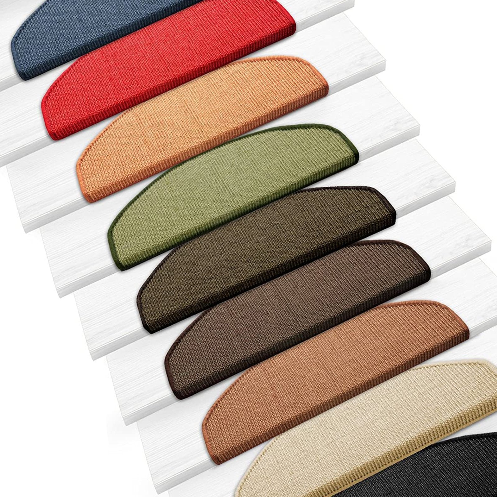 Sisal-Stufenmatten Premium | Halbrund | Viele Farben | 2 Größen